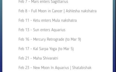 February 2020 Vedic Astrology Forecast